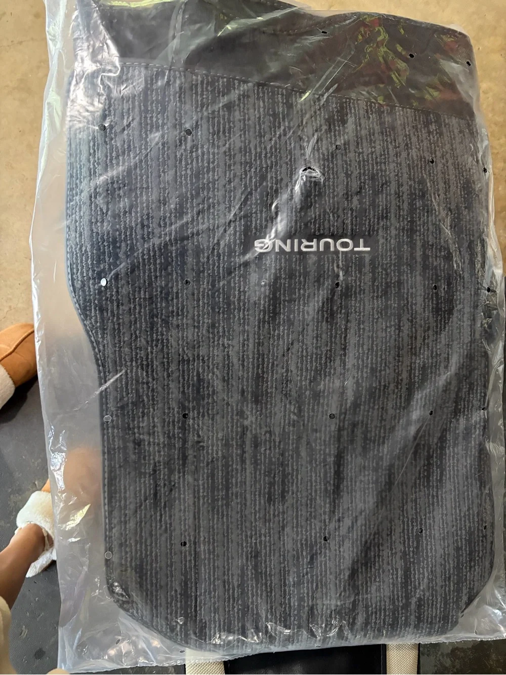 Subaru Ascent Touring Gray Car Floor Mat - Textured Stripe Design - Picture 3 of 3